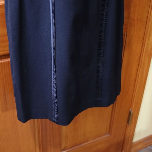 Banana Republic Black Tank Square Neck Mini Dress 14 Corporate Goth - Picture 3 of 15